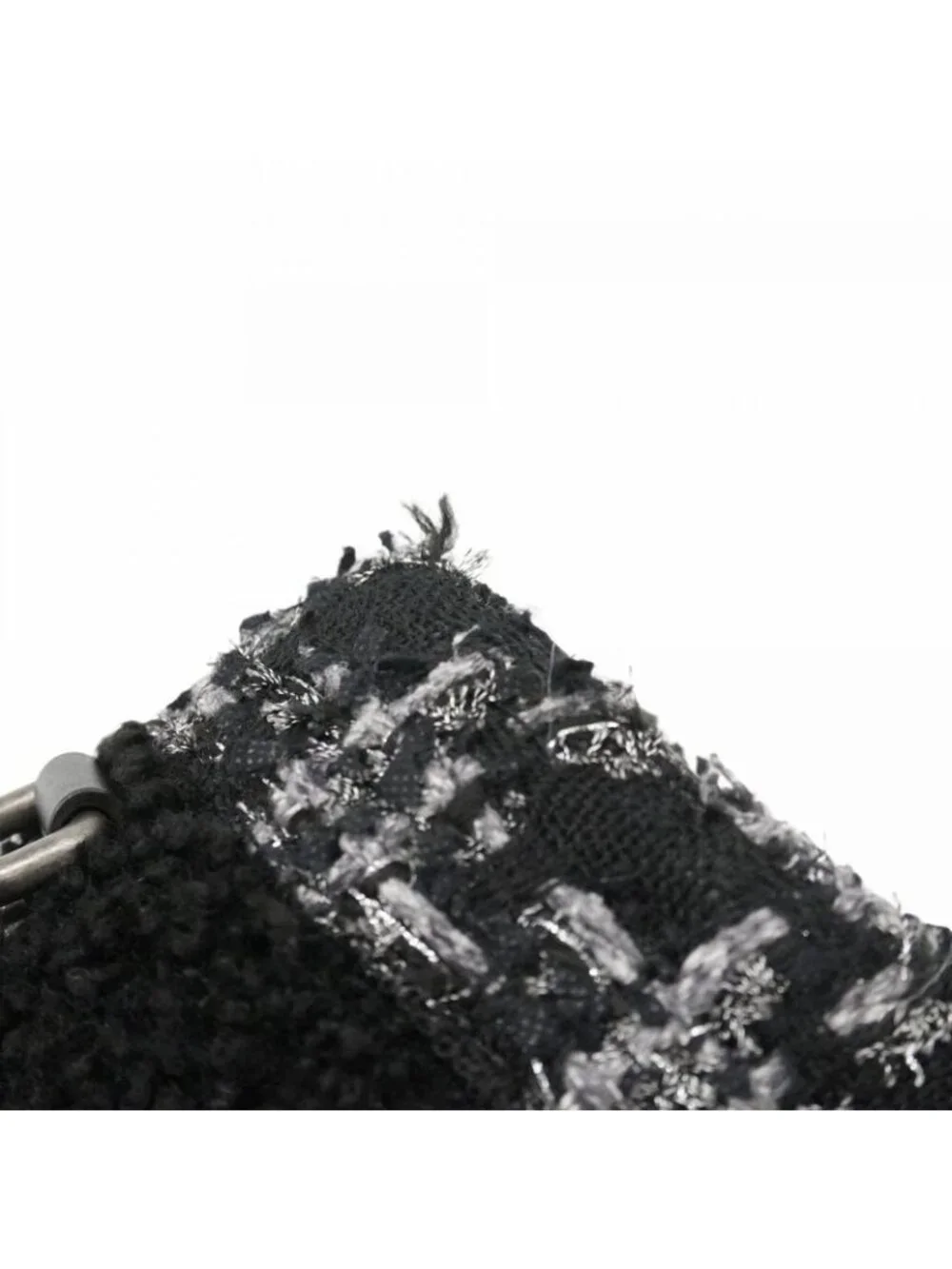 Chanel Handbag Black Gray Silver 2-Way Bag - Picture 7 of 10